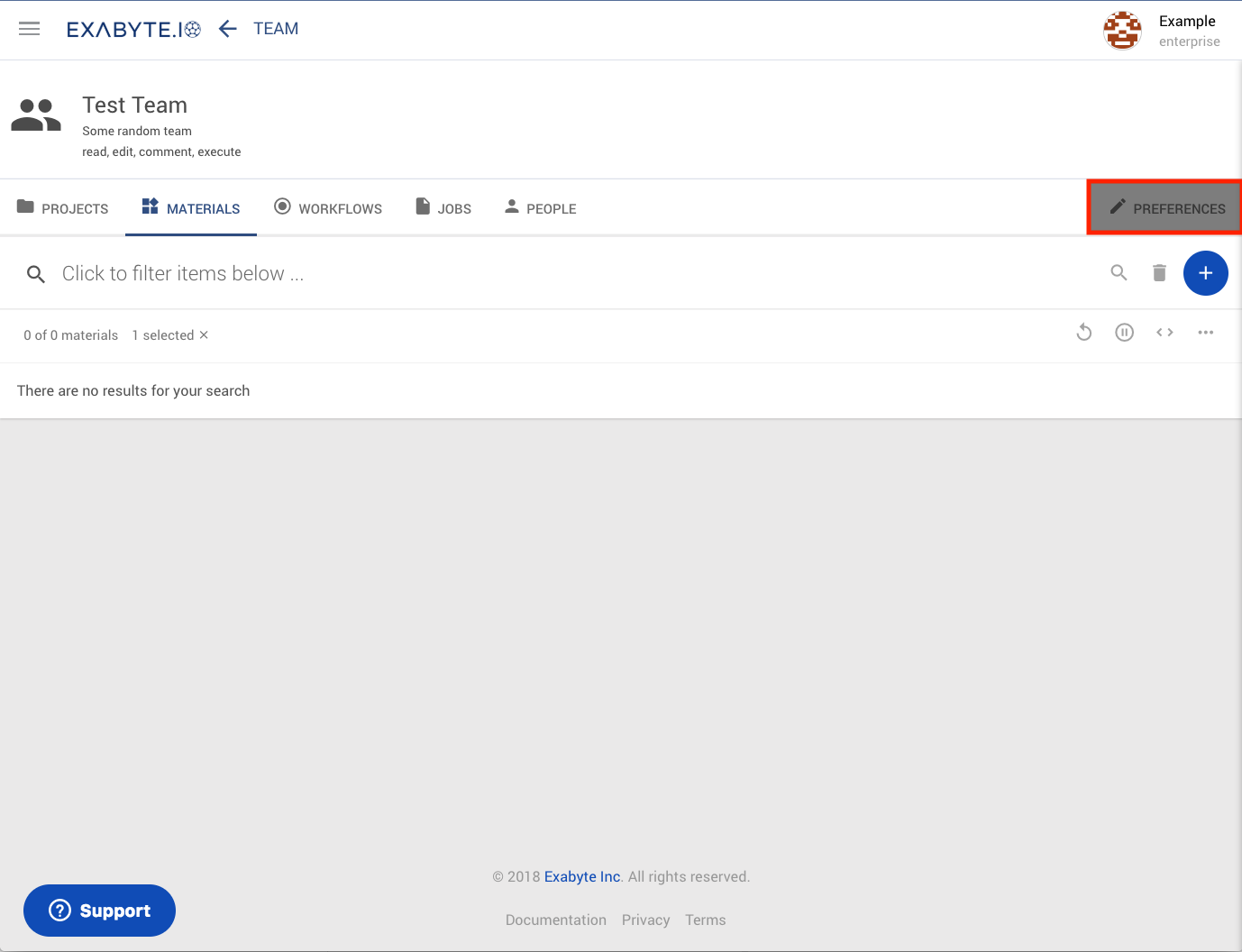 Team Preferences Team Preferences