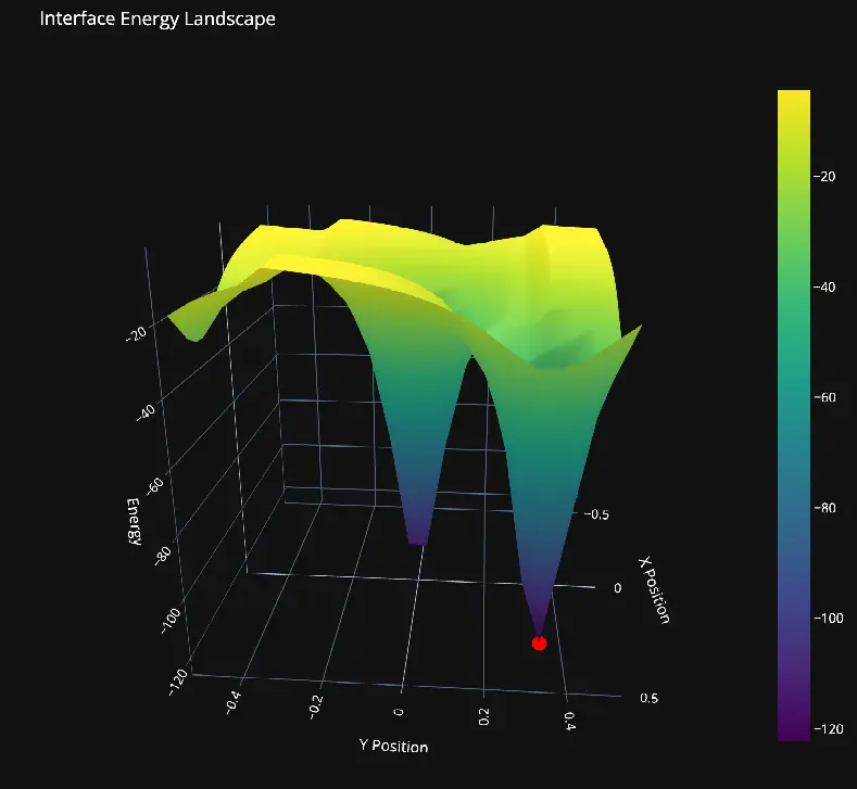 Energy landscape of film positions Energy Landscape