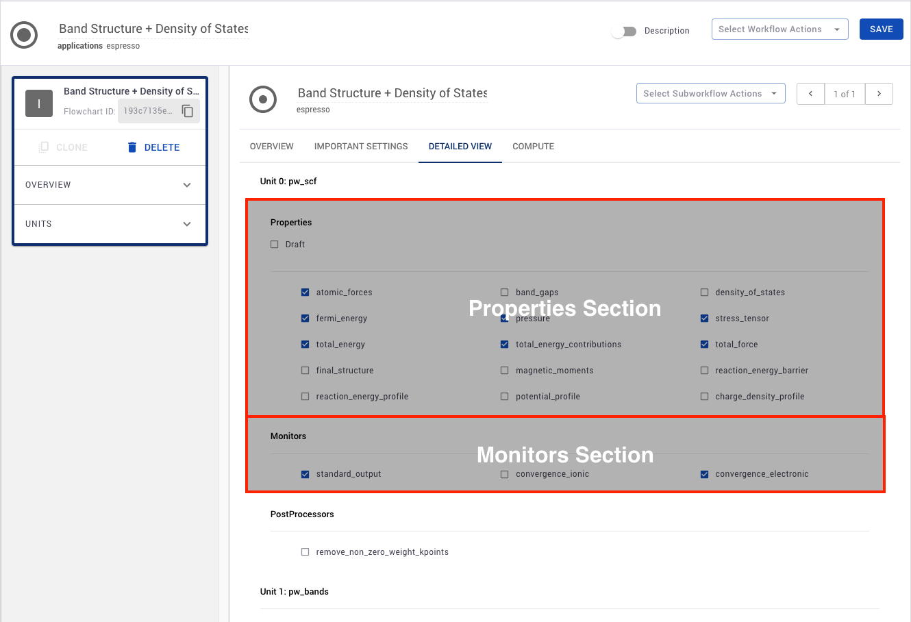 The Detailed View tab The Detailed View tab